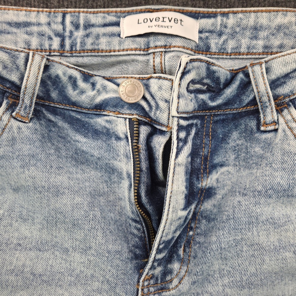 Lovervet by Vervet Distressed Light Wash Jeans 14W Grunge Y2K Denim
